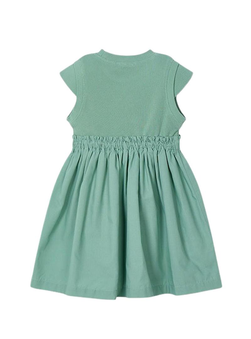 Vestido Mayoral verde combinado para menina
