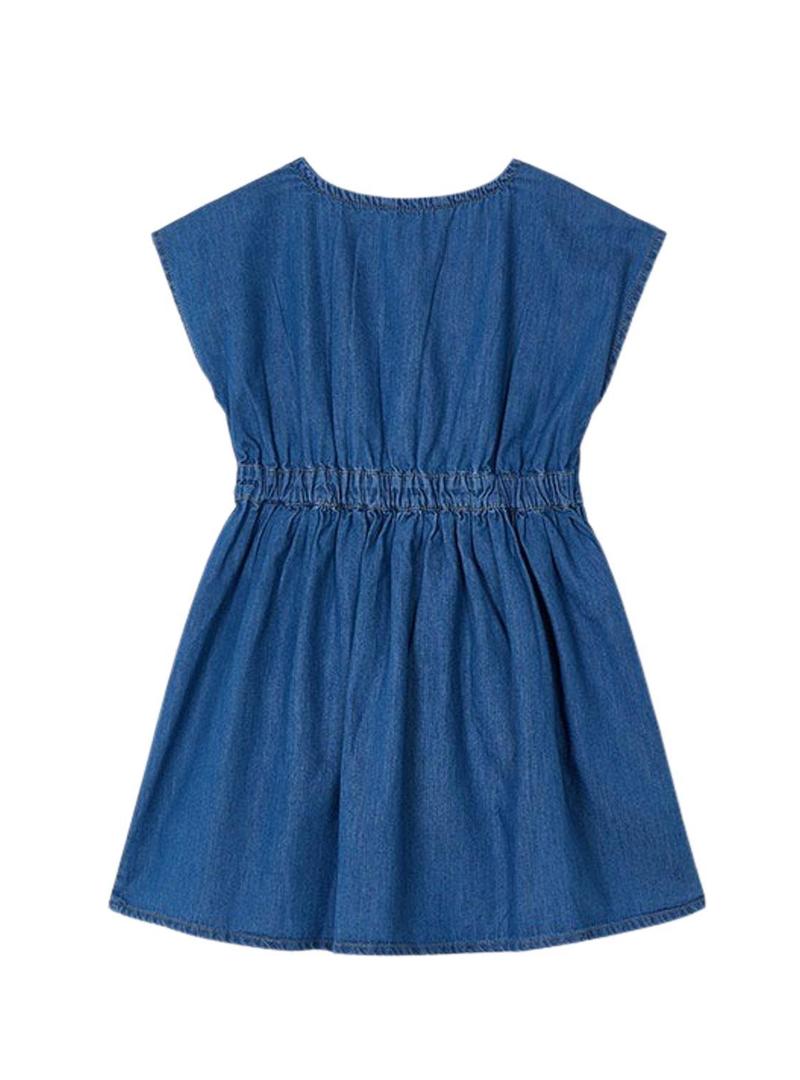 Vestido fluído de ganga azul da Mayoral para menina