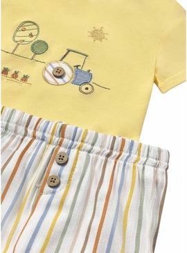 Conjunto Maio pantalão Sunny amarelo para bebê.