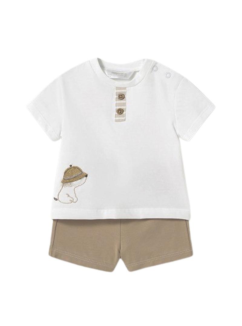 Conjunto 4 peças Mayoral Frappé bege para bebê