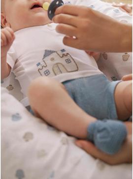 Conjunto 4 peças Mayoral azul riviera para bebê