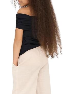 Top Only Ogea em preto para menina
