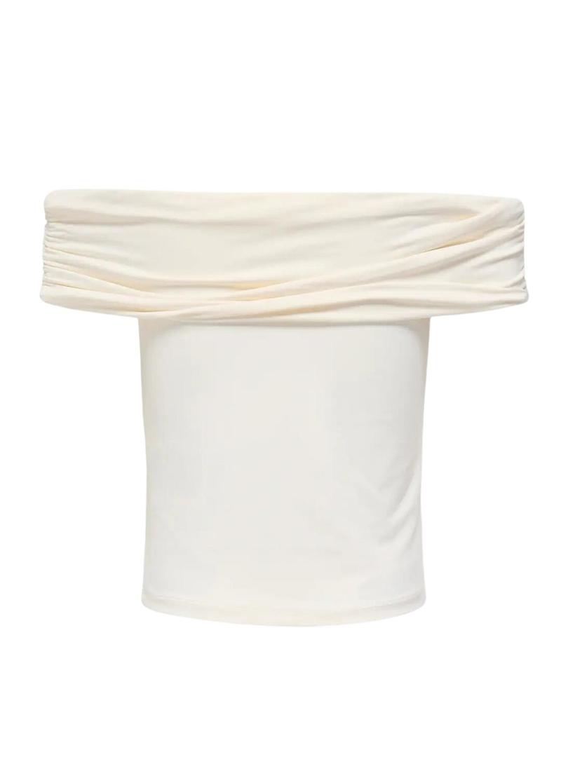 Top Ogea bardot branco apenas para menina.