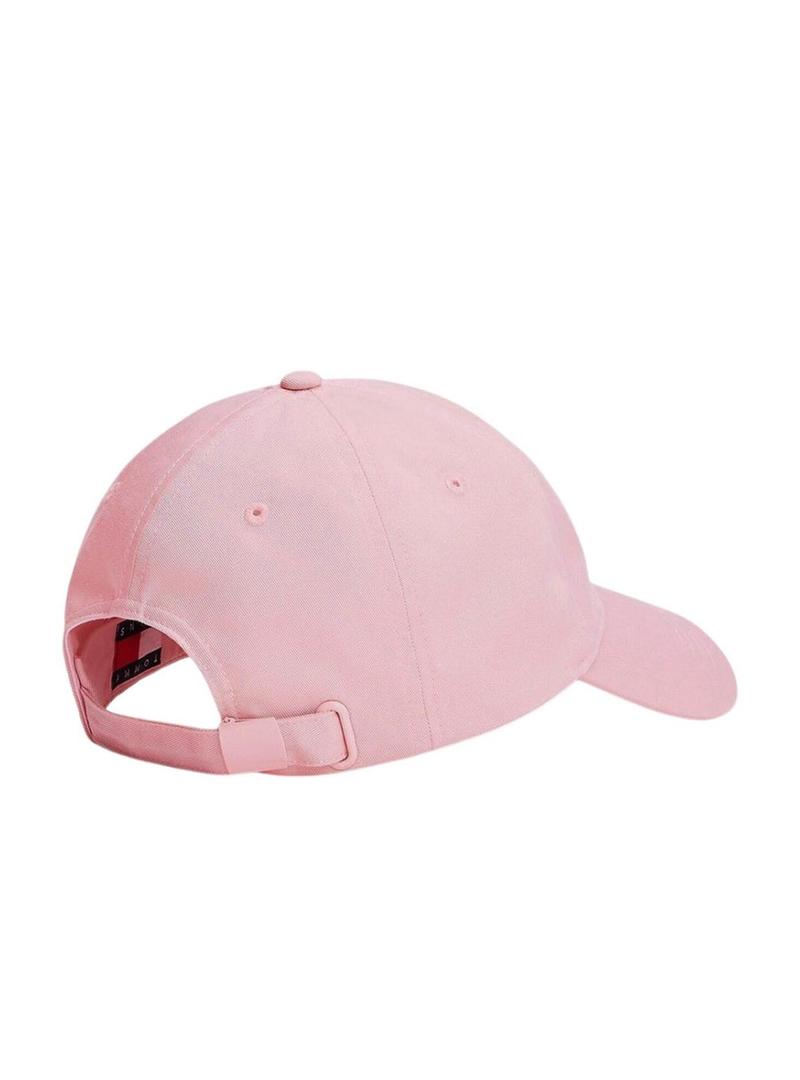 Boné Tommy Jeans Heritage rosa para mulher