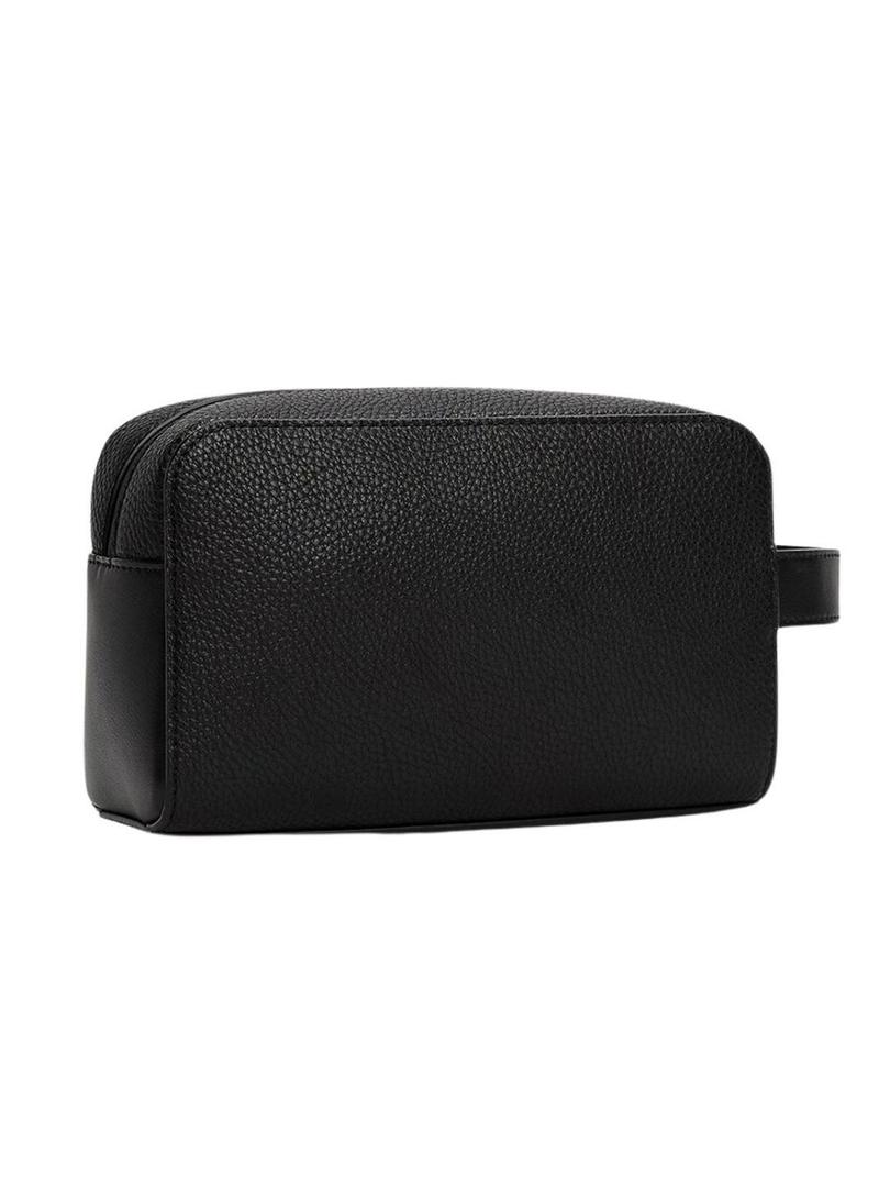 Nécessaire Tommy Hilfiger Monogram preto para homens.