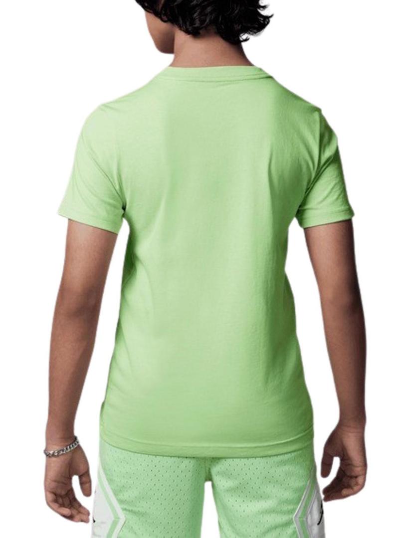 Camiseta Jordan Sport Dri-Fit verde para criança.