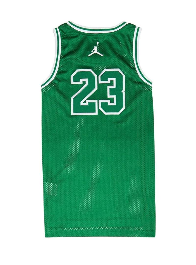 Camiseta Jordan Michael Jordan 23 verde para menino e menina.