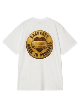 Camiseta branca com botões S/S
