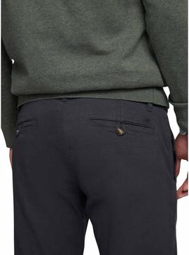 Calça chino Silbon Sport azul marinho para homem