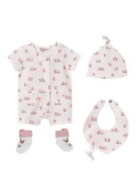 Conjunto de 4 peças de presente Mayoral branco para bebê.