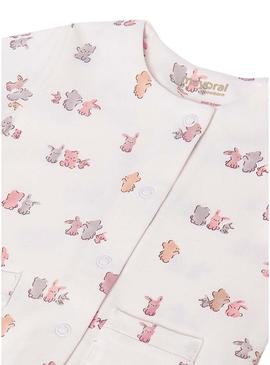 Conjunto de 4 peças de presente Mayoral branco para bebê.