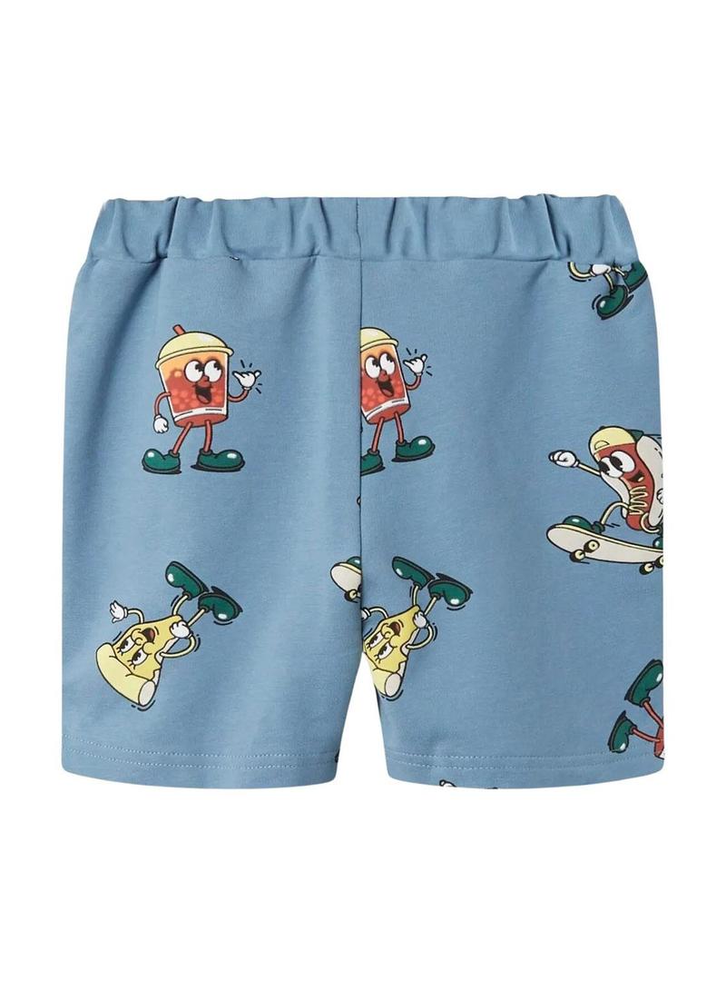 Bermudas Name It Diego azul para menino