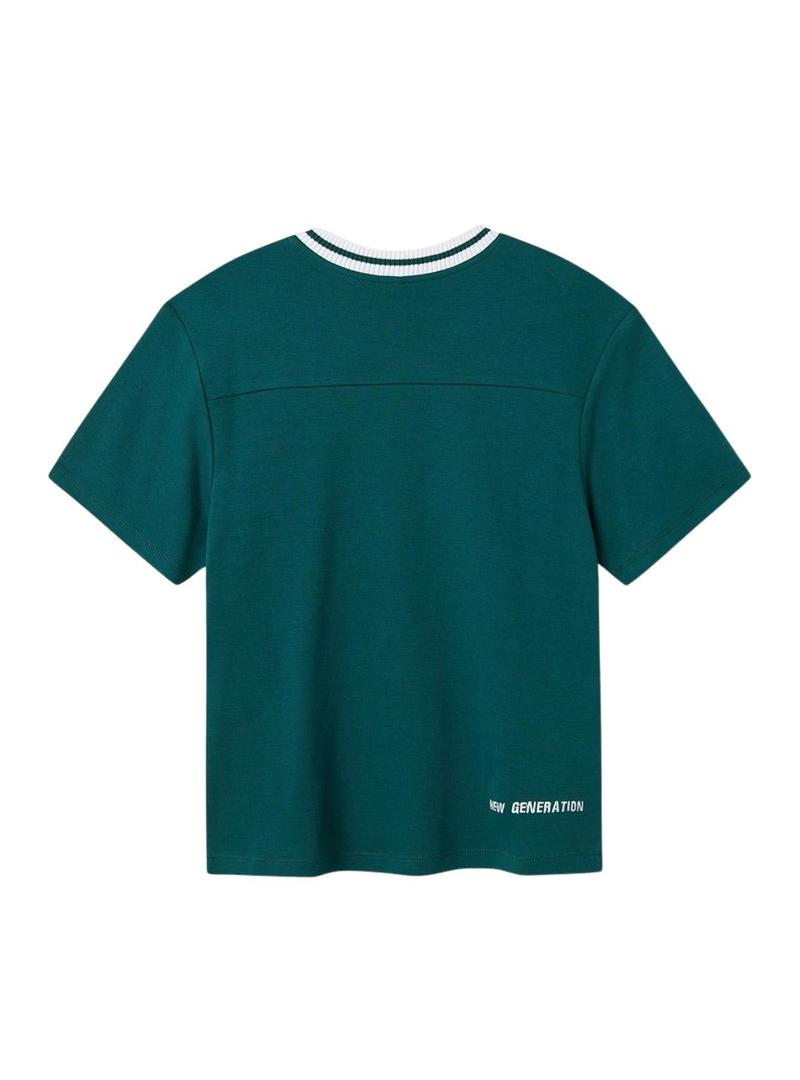 Camiseta Name It Damas verde para menino.