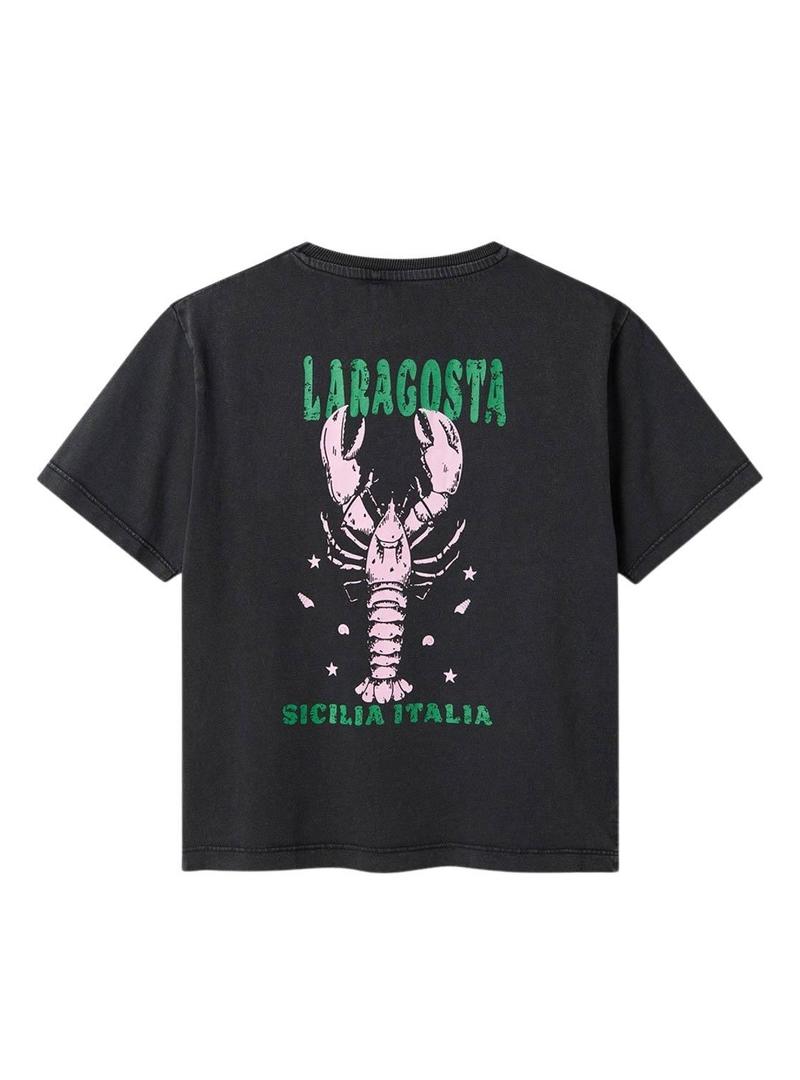 Camisa Name It Fagma preta para menina.