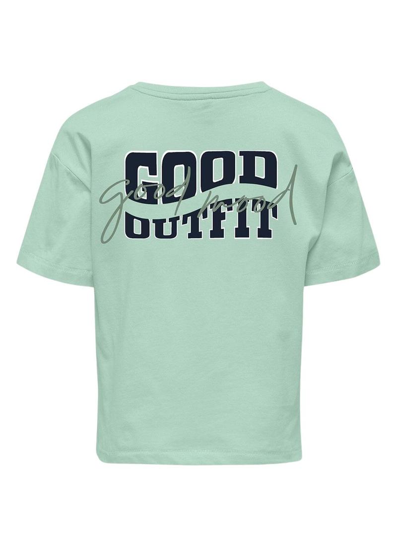 Camiseta Only Kids Bobba turquesa para menina