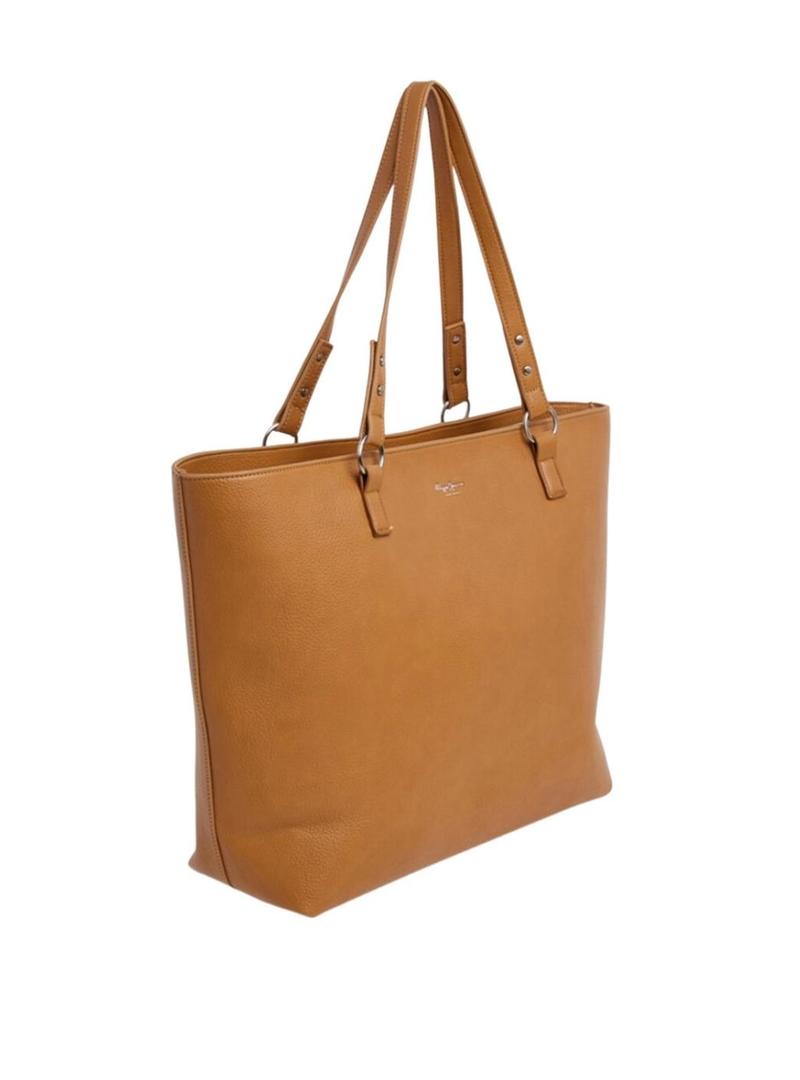 Bolsa Pepe Jeans Bellamie marrom para mulher