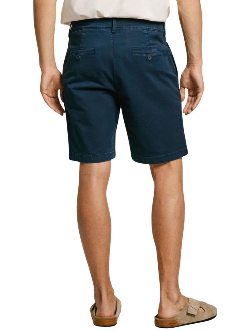 Bermudas Pepe Jeans chino azul marinho para homem.