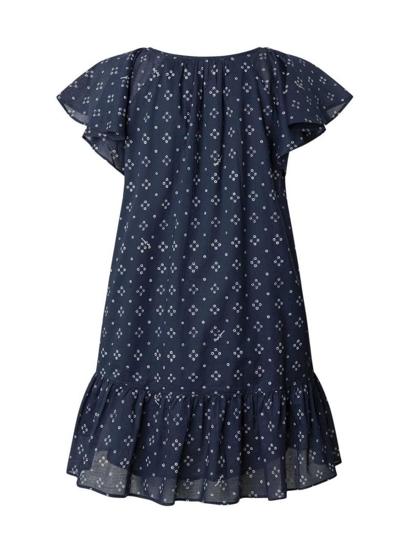 Vestido Pepe Jeans Dafne azul marinho para mulher.