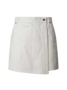 Short Saia Pepe Jeans branco para mulher