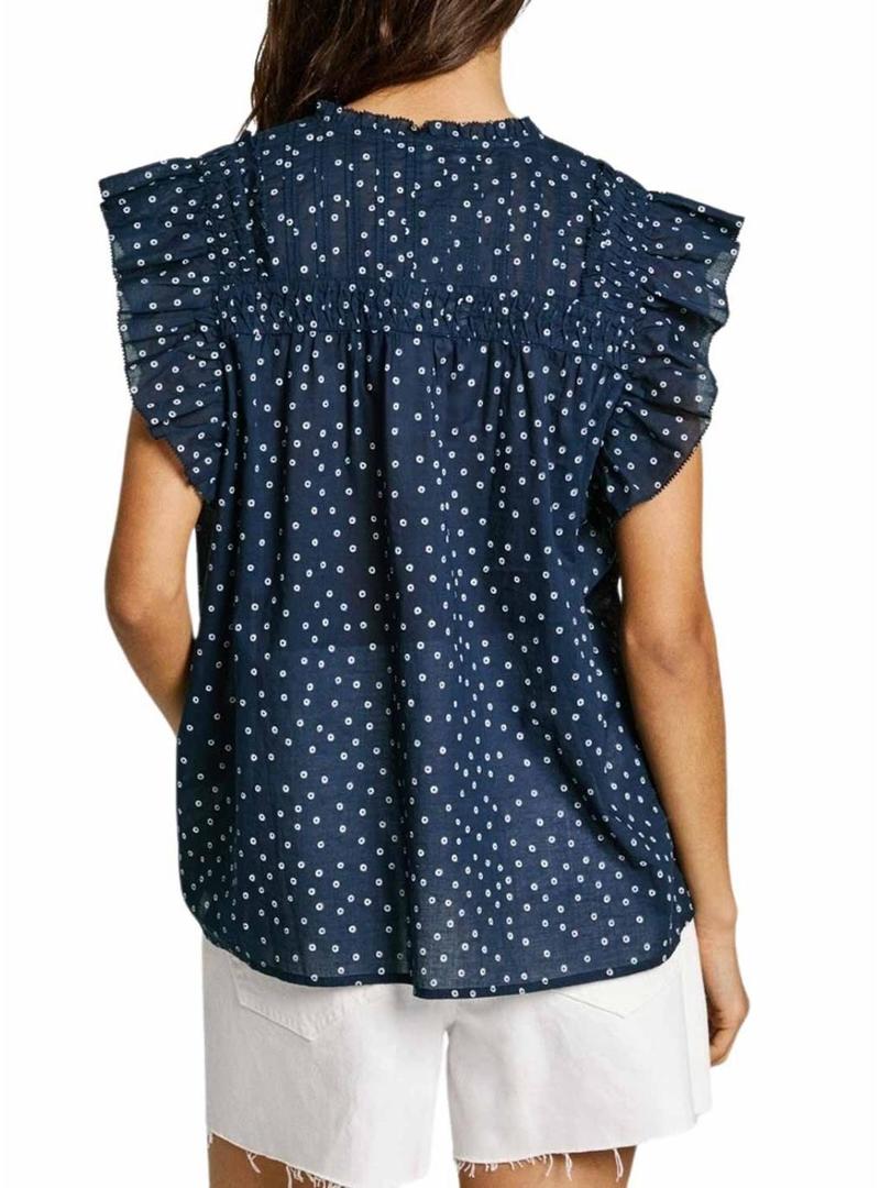 Blusa Pepe Jeans Dialla azul marinho para mulher