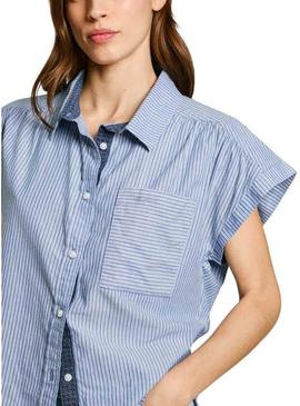 Camisa Pepe Jeans Dixit azul para mulher