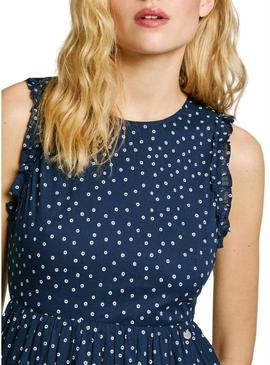 Vestido Pepe Jeans Deal azul marinho para mulher.