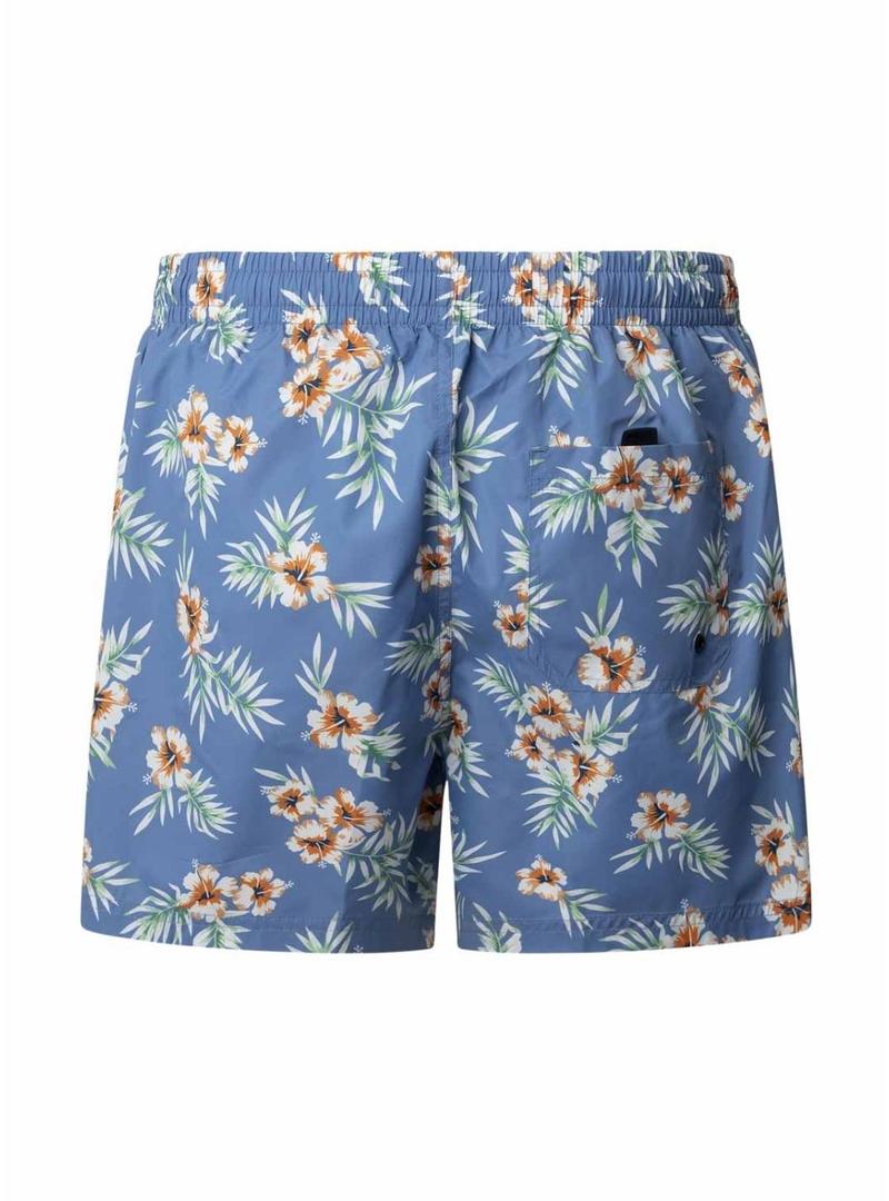 Calção de banho Pepe Jeans Hibiscus azul para homem