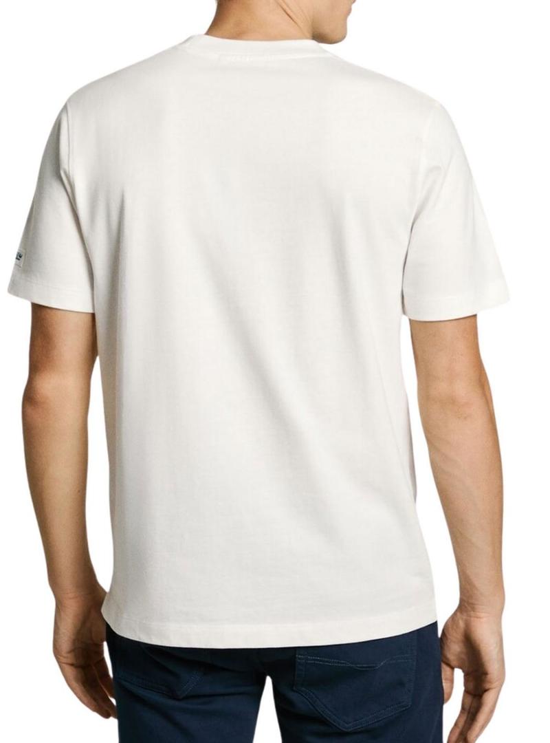 Camiseta Pepe Jeans Talbot branca para homem.
