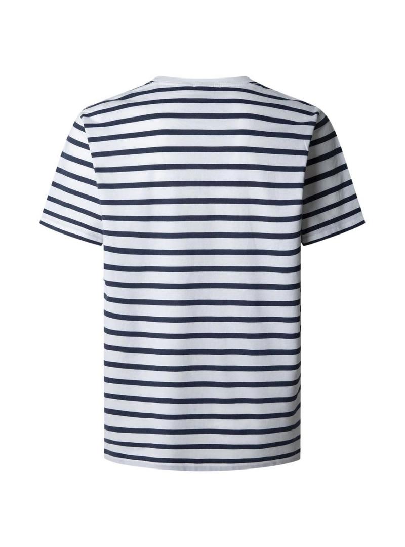 Camiseta Pepe Jeans Striped Eggo azul para homem