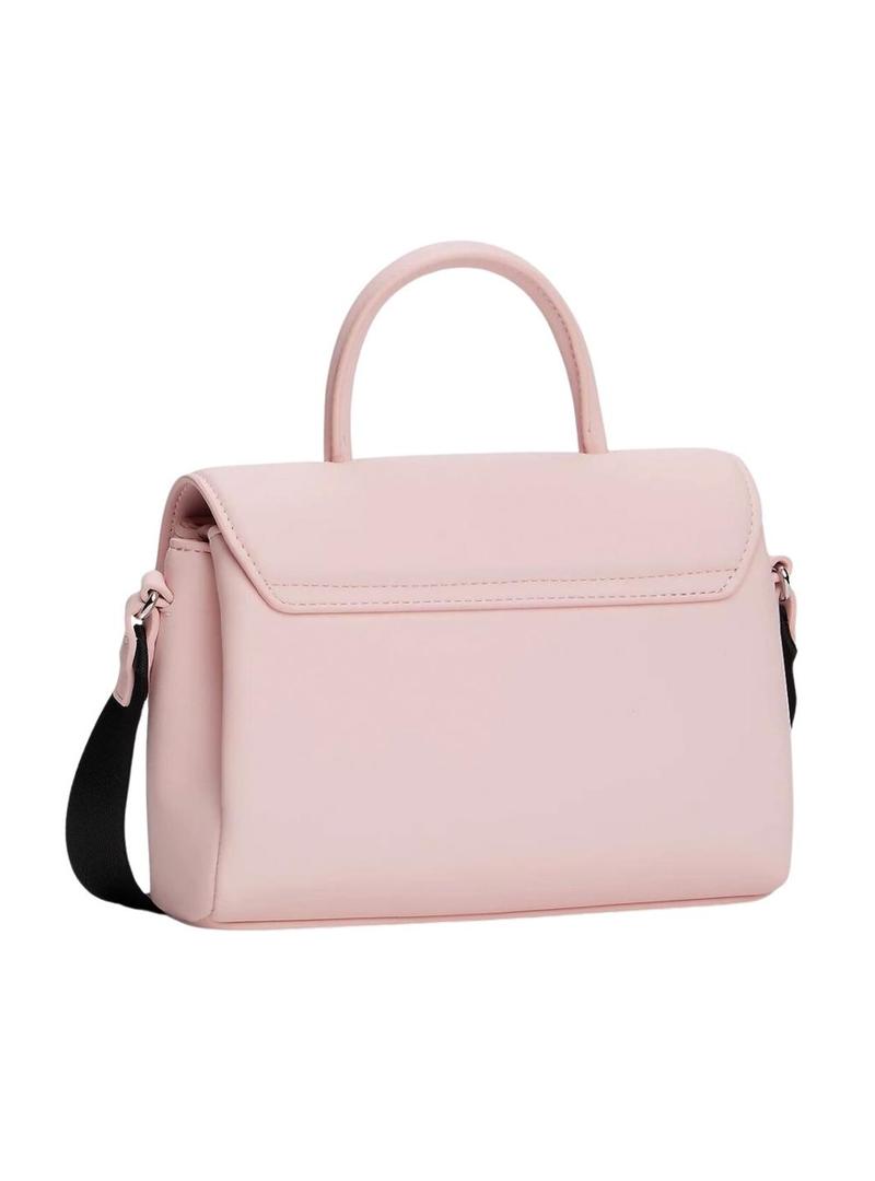Bolsa Tommy Jeans American Flap rosa para mulher