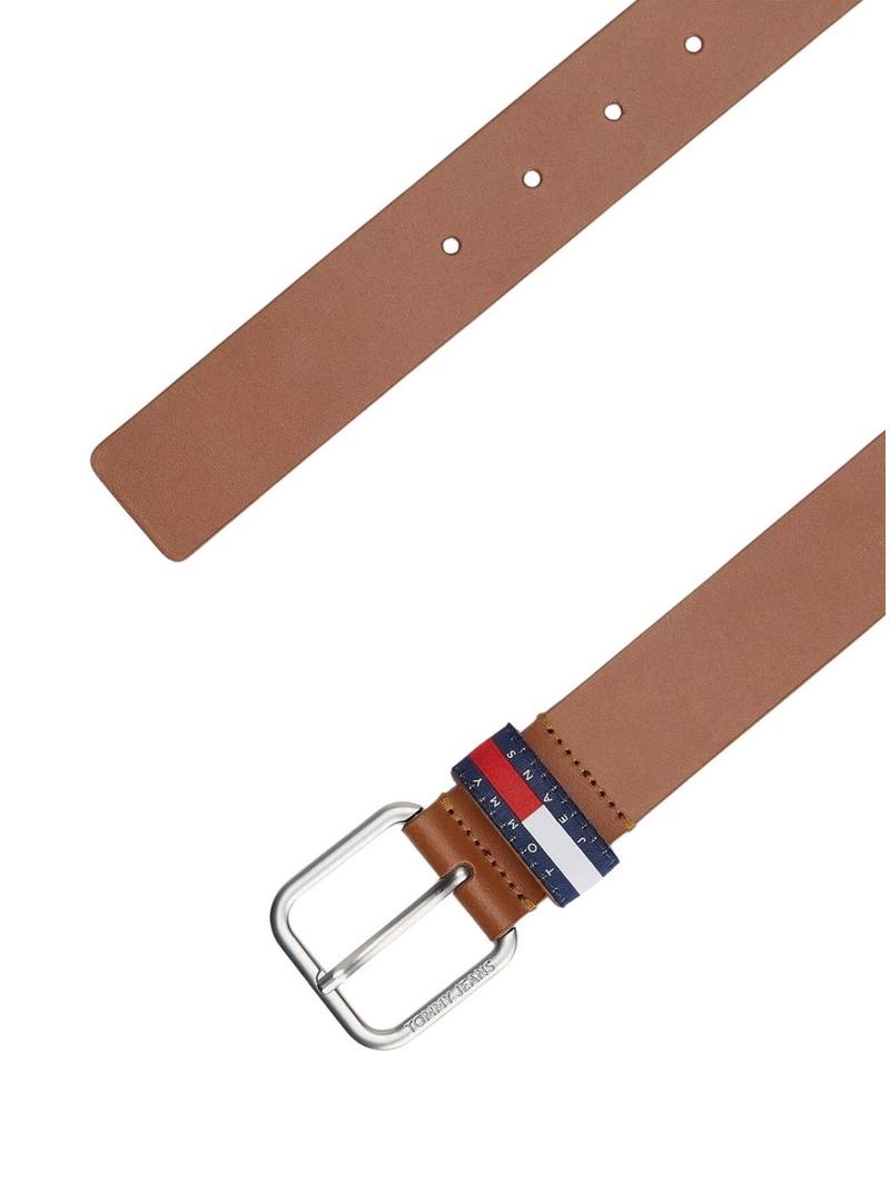 Cinto Tommy Jeans Ryan marrom para homem.