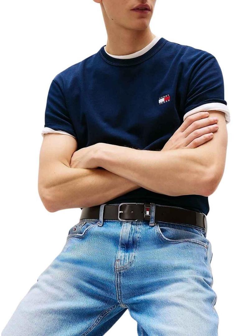 Camiseta Tommy Jeans Badge azul marinho para homem