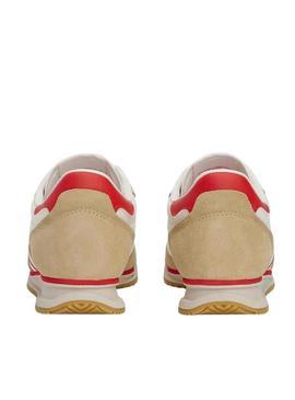 Tênis Tommy Jeans Retro Runner branco para mulher.