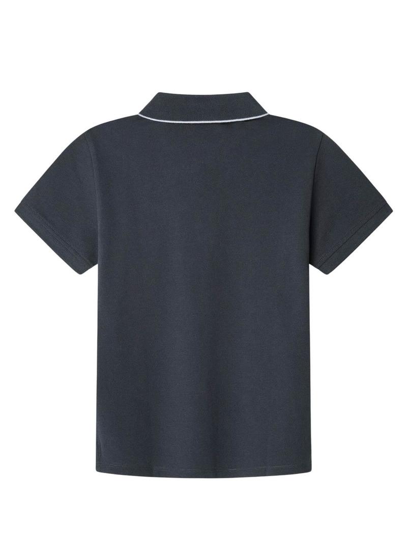 Camisa Polo Pepe Jeans Henry azul marinho para menino.