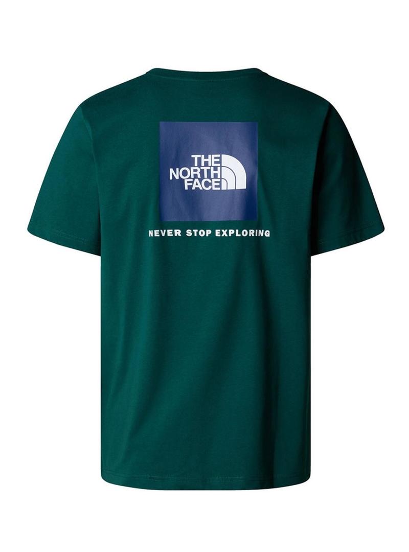 Camiseta The North Face NSE Box verde para homem.