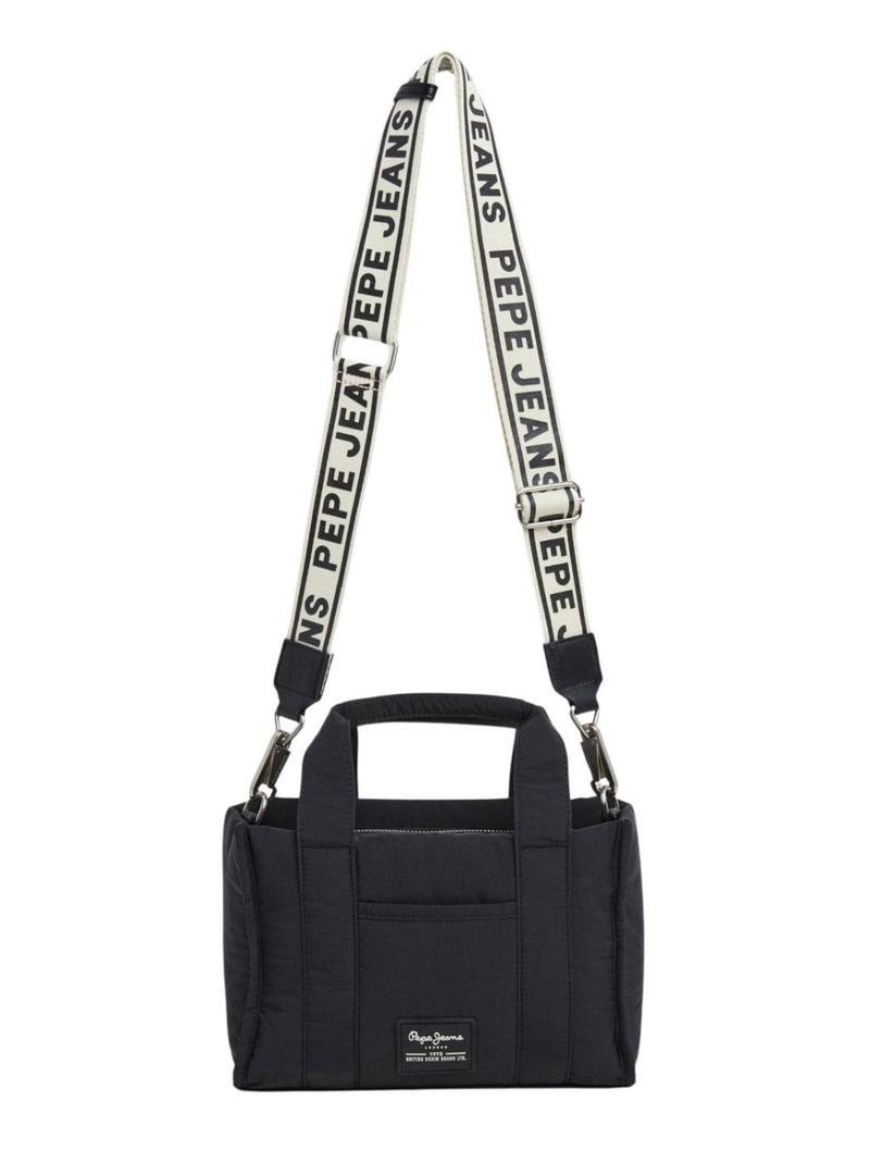 Bolsa Pepe Jeans Zadie preta para mulher