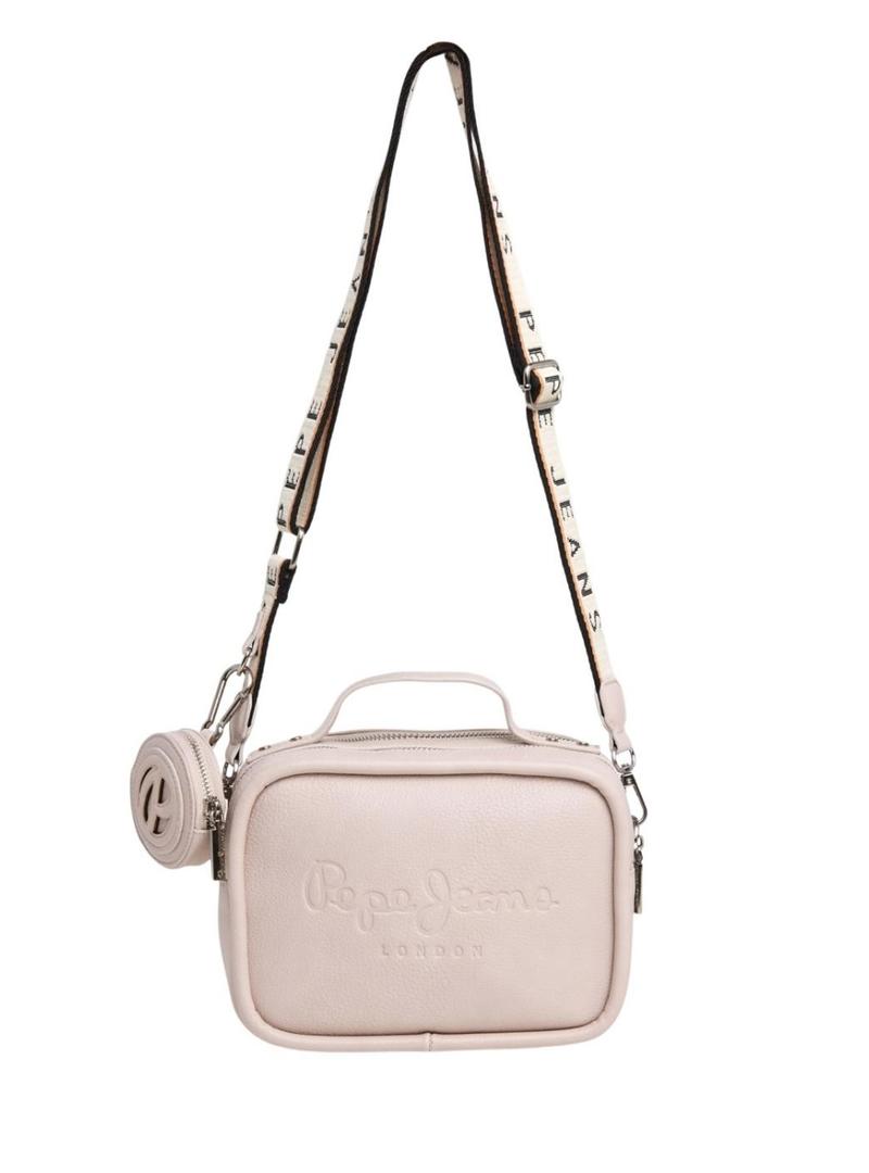 Bolsa Pepe Jeans Bassy Main bege para mulheres