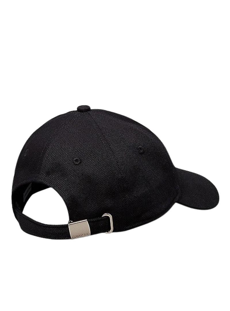 Boné Calvin Klein bordado com monograma preto para mulher.