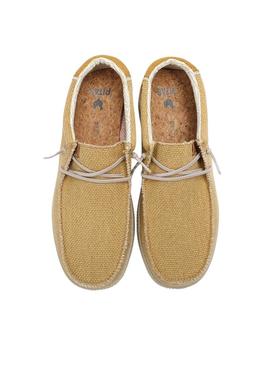 Sapatos Walkin Pitas Steve mostarda para homens.