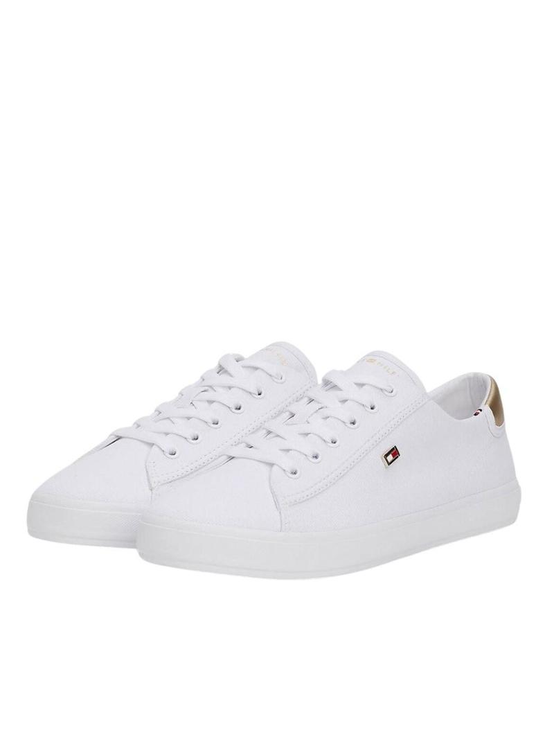 Tênis Tommy Hilfiger Vulc branco para mulher.