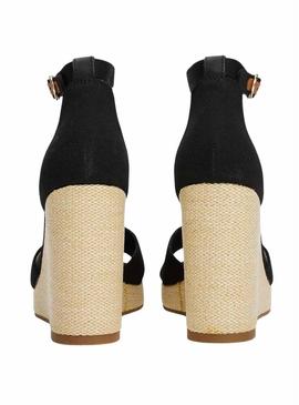 Sandálias Tommy Hilfiger Espad preto para mulher.