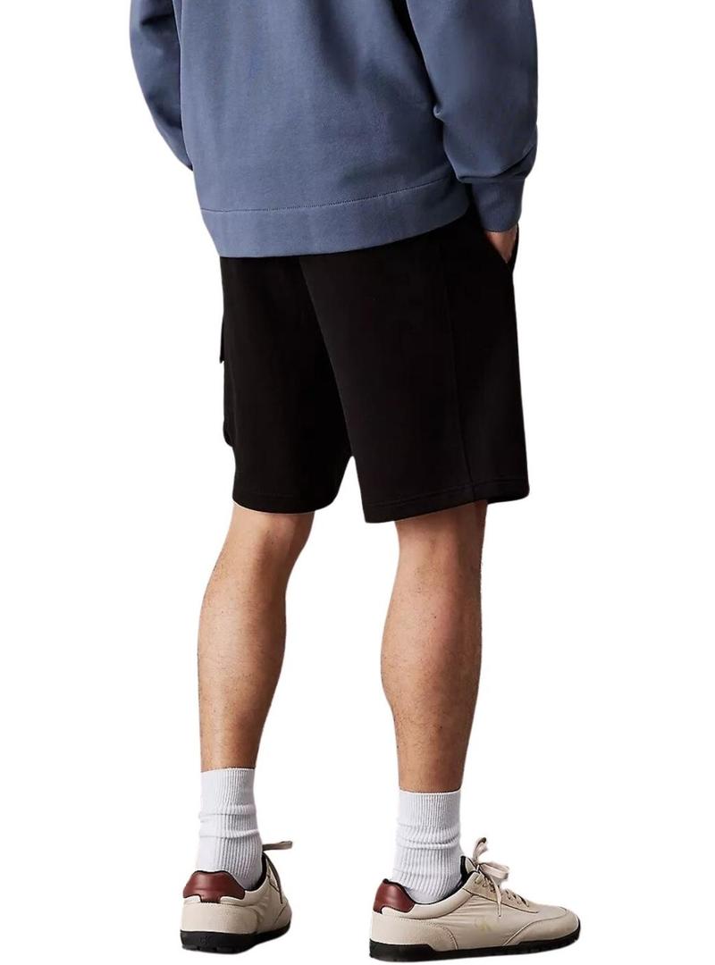 Bermudas Calvin Klein Jeans Woven Label preto para homem
