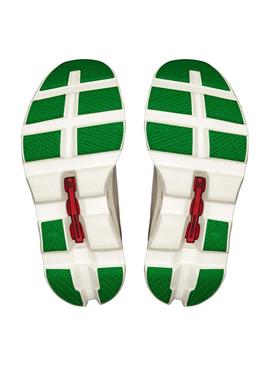 Tênis On Running Cloudmonster branco para mulher.