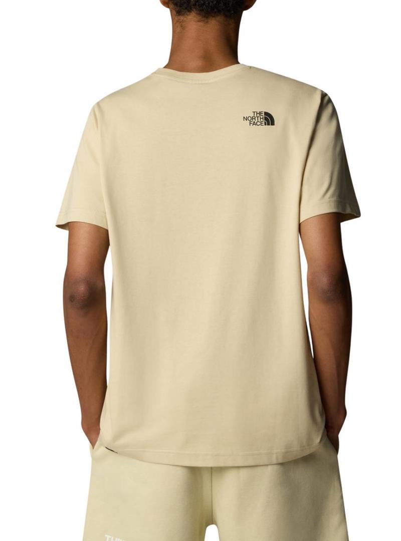 Camiseta The North Face Fine bege para homem.