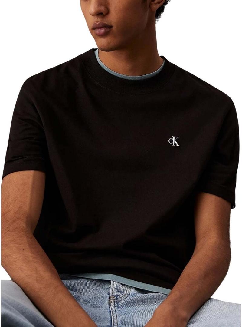 Camiseta Calvin Klein Jeans Pintado preto para homem