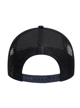 Boné New Era License Plate Trucker Patch preto para homem.