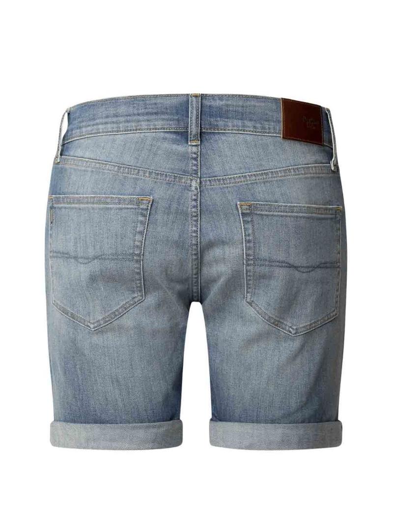 Bermudas Pepe Jeans Hatch em denim claro para homem