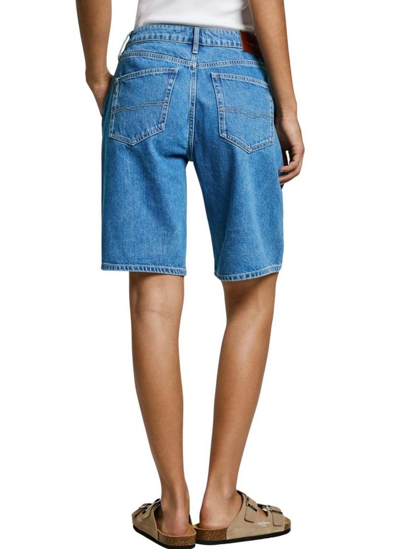 Bermudas Pepe Jeans de ganga para mulher.