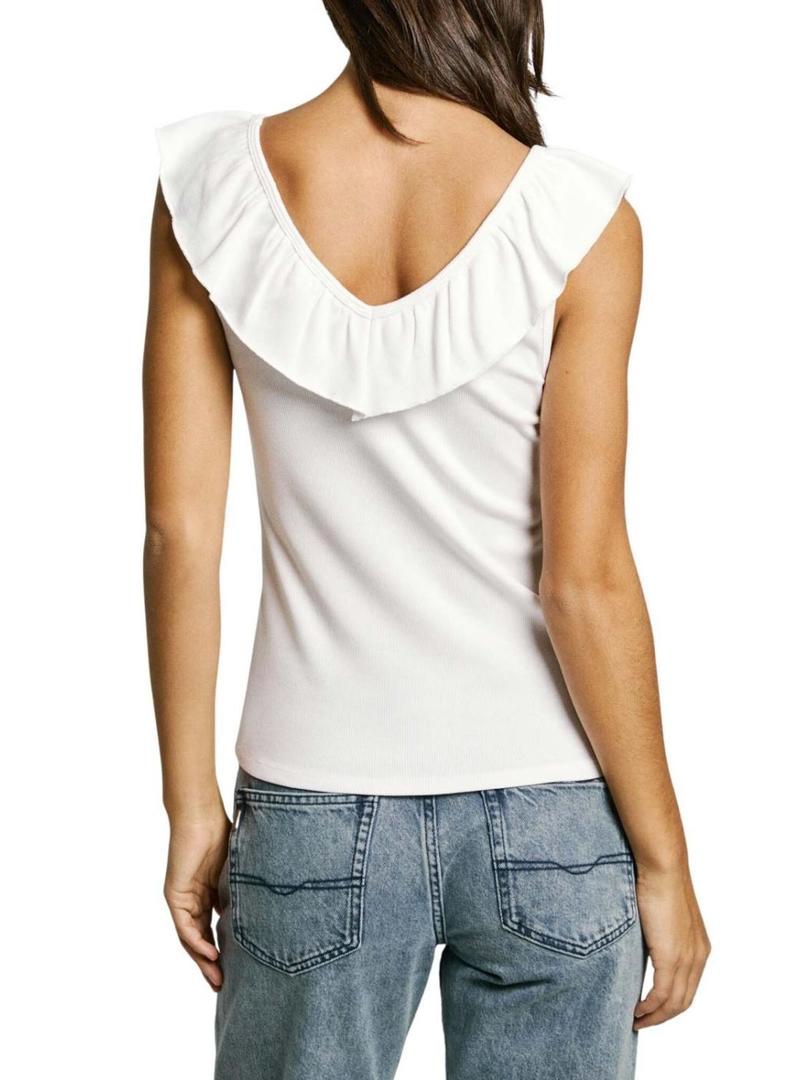 Camiseta Pepe Jeans Millie branca para mulher.