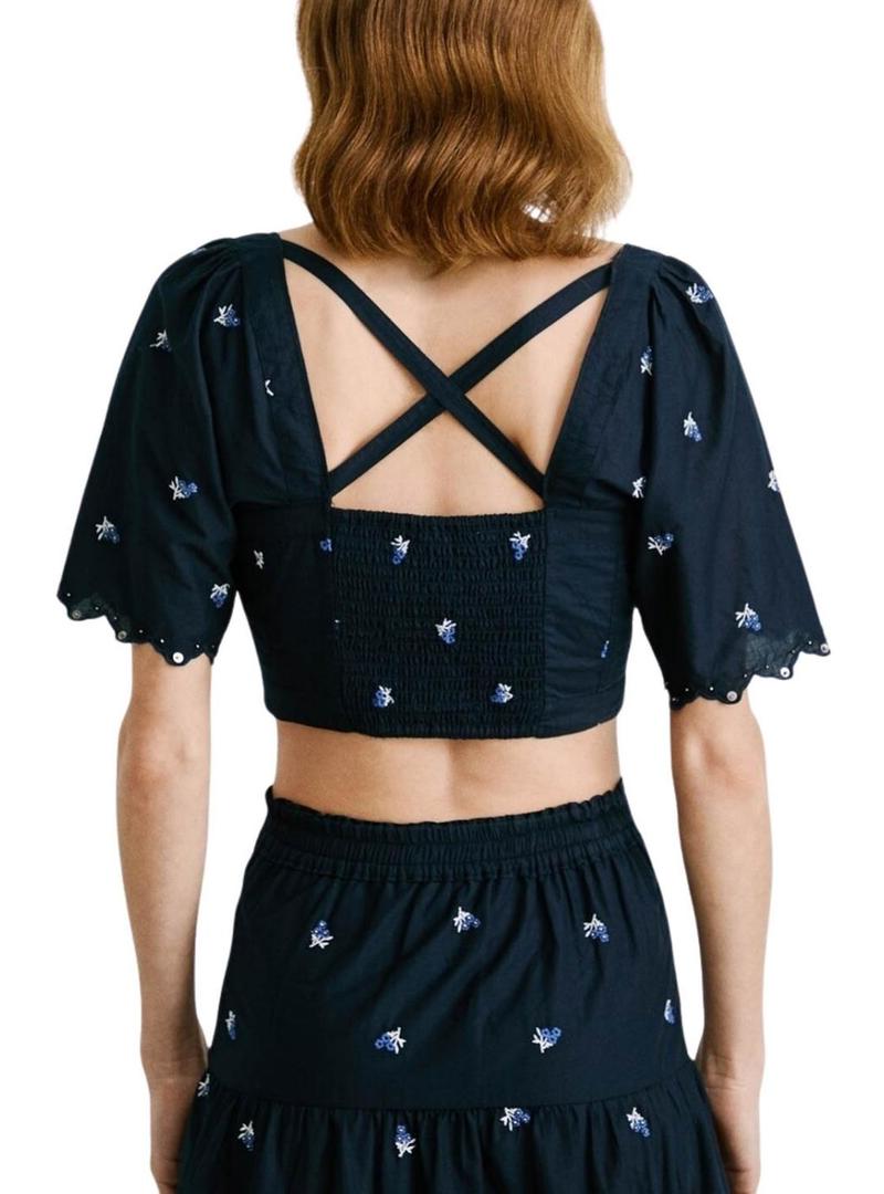 Top Pepe Jeans Energy azul marino para mulher